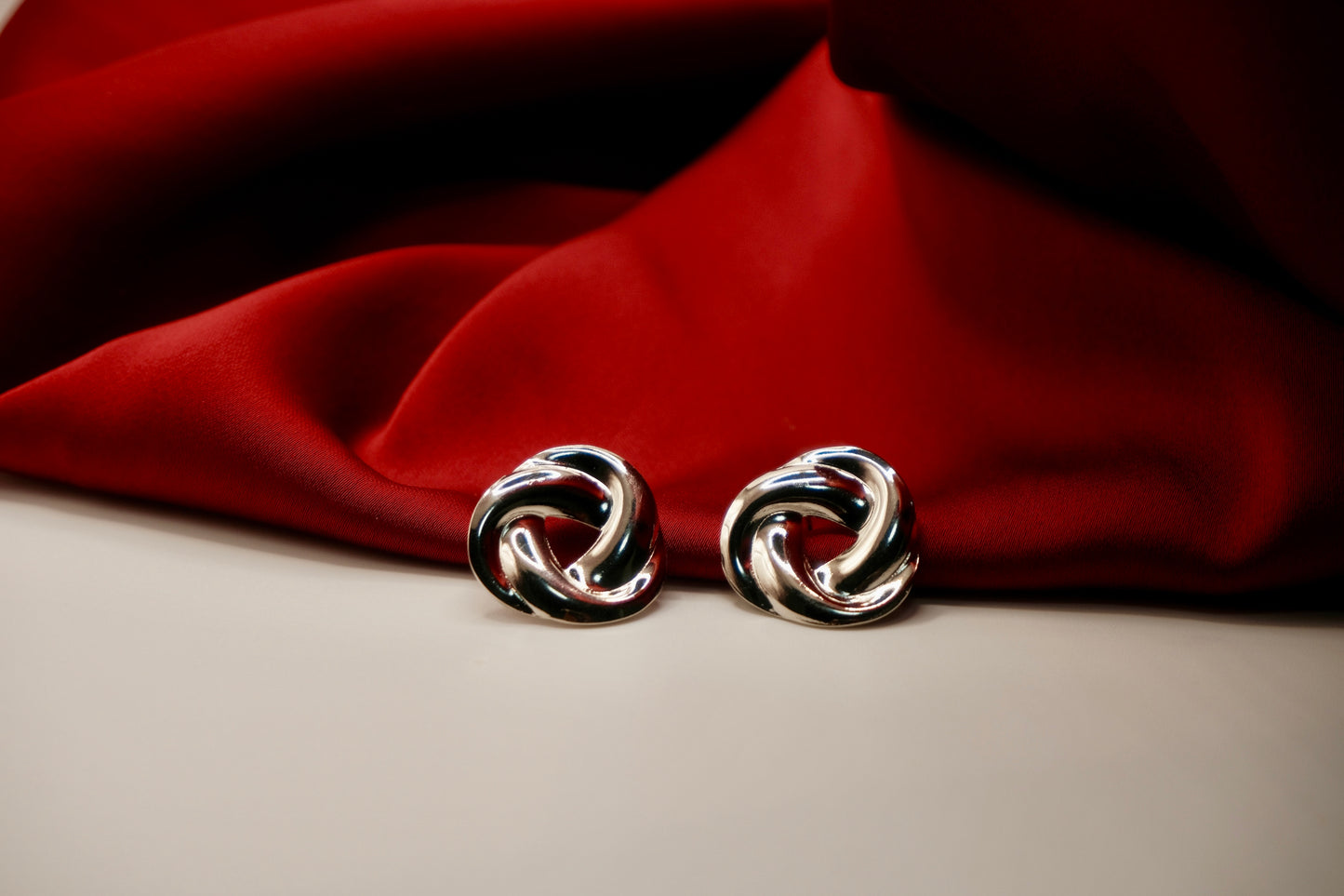 Anya Twisted Knot Silver Earrings