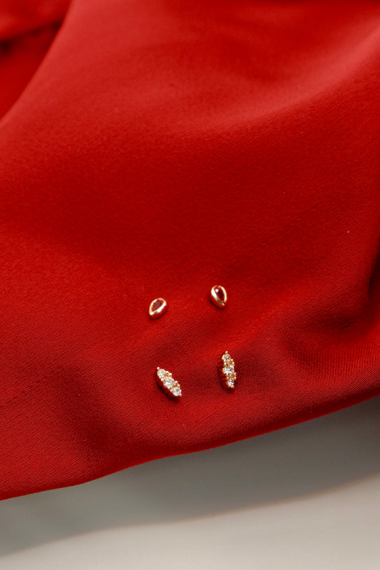 Stella Stud Teardrop Earrings