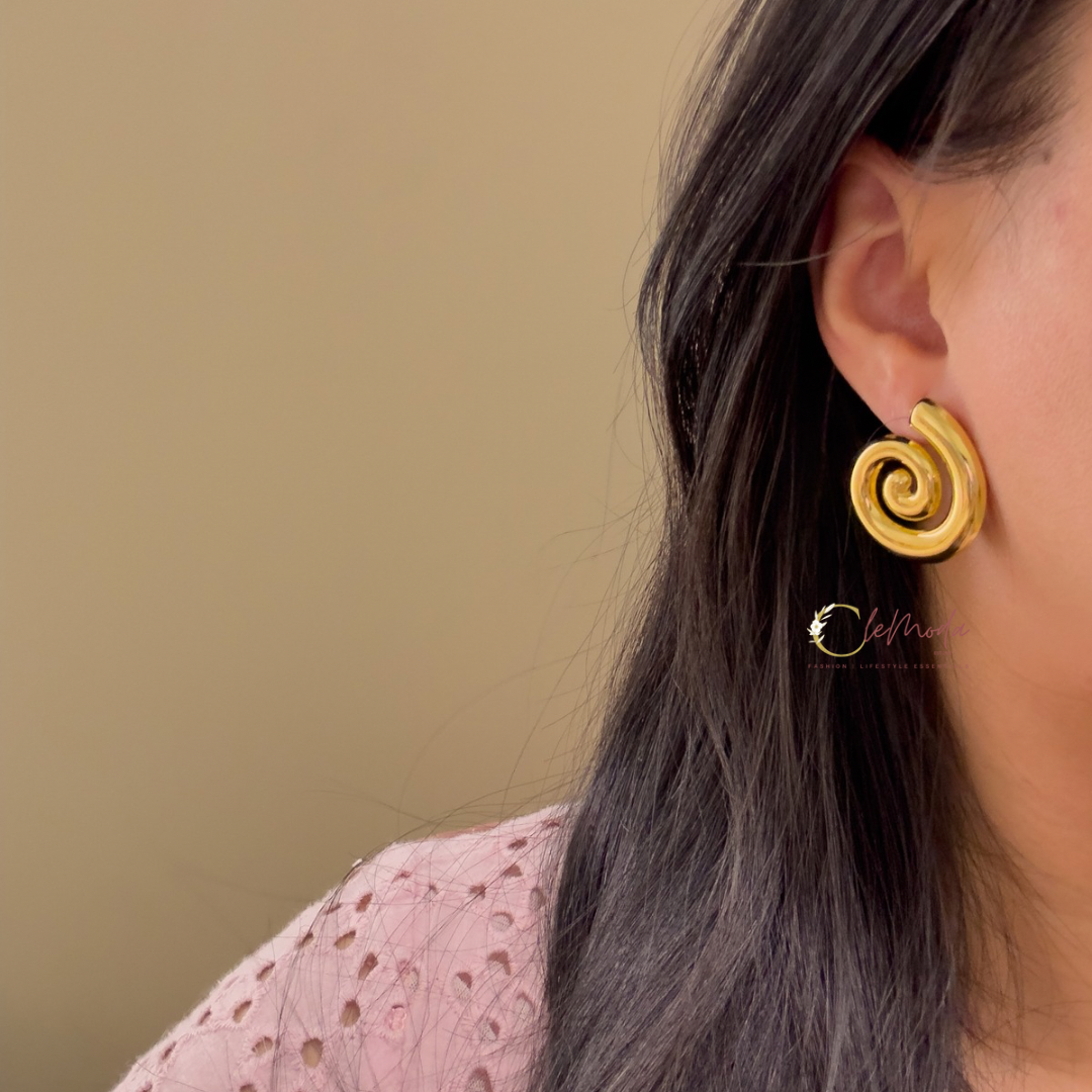 Anya Spiral Chunky Earrings