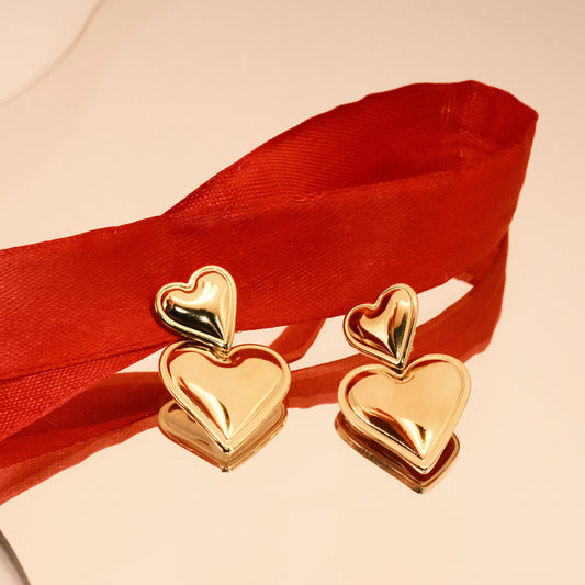 Anya Amour Heart Drop Earrings