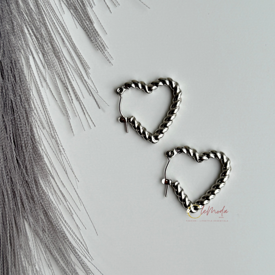 Anya Silver Medium Hoops Earrings