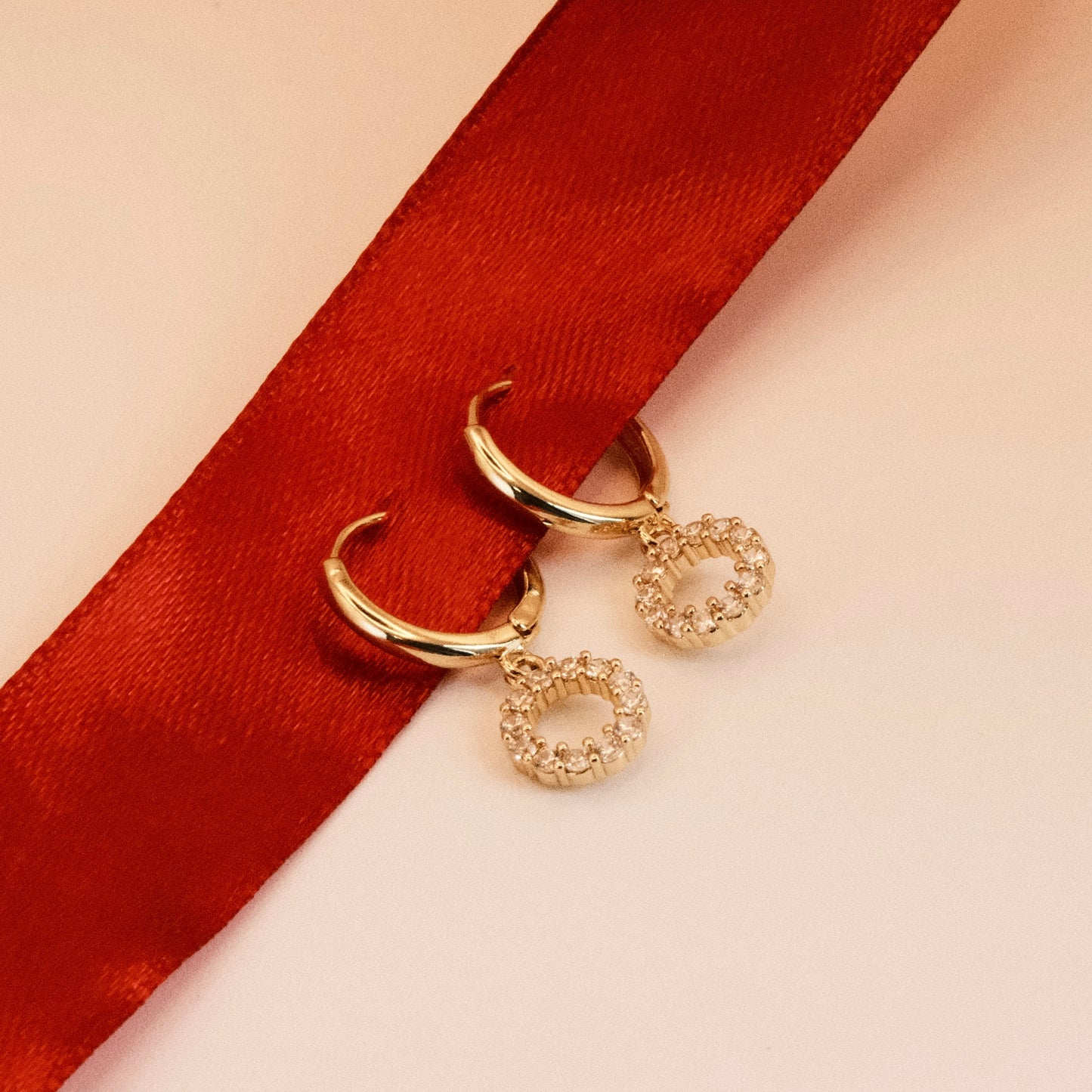 Alicia HOOPS Round Zircon Stud Earrings