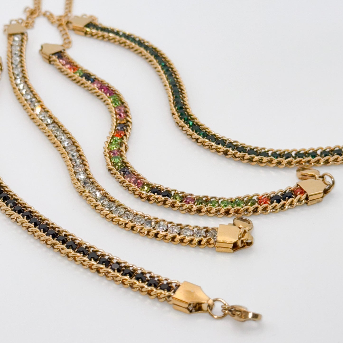 Felicity Gold Colored Tennis Bracelets