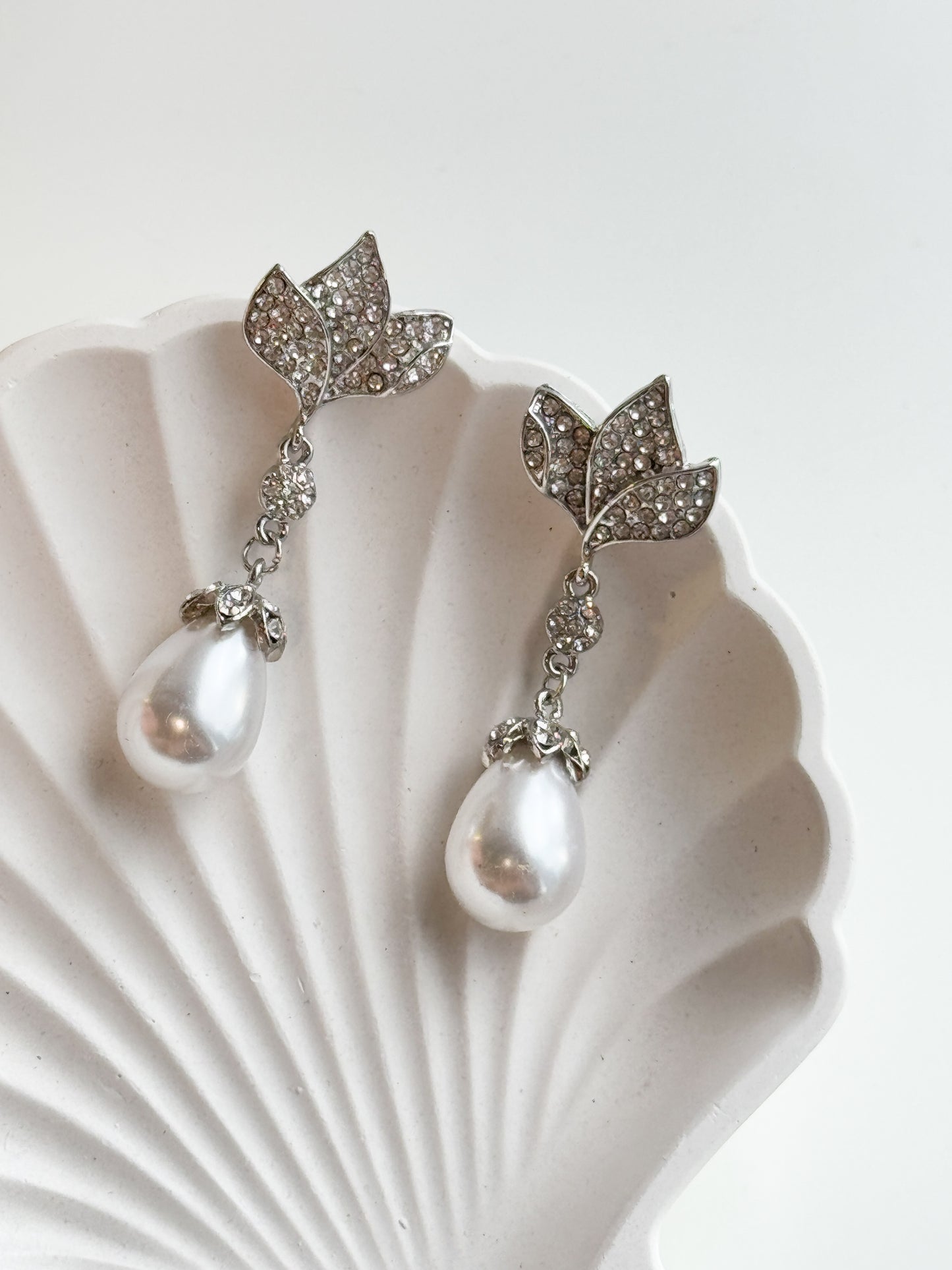 Unica Earrings Silver Pearl 04