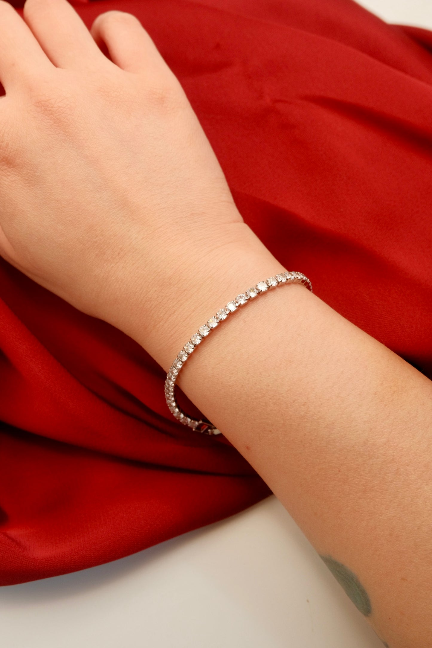 Felicity Silver Tennis Bracelet