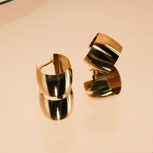 Anya Chunky Flat Round Earrings