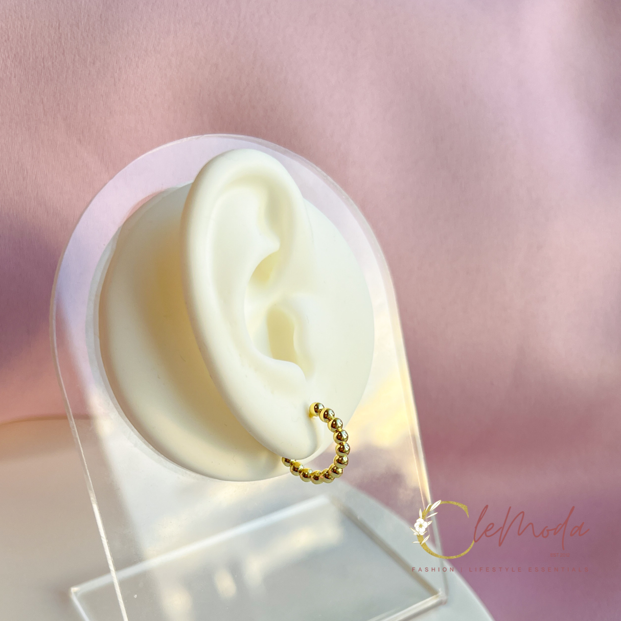 Alicia HOOPS Semi-Circle Dotted Earrings