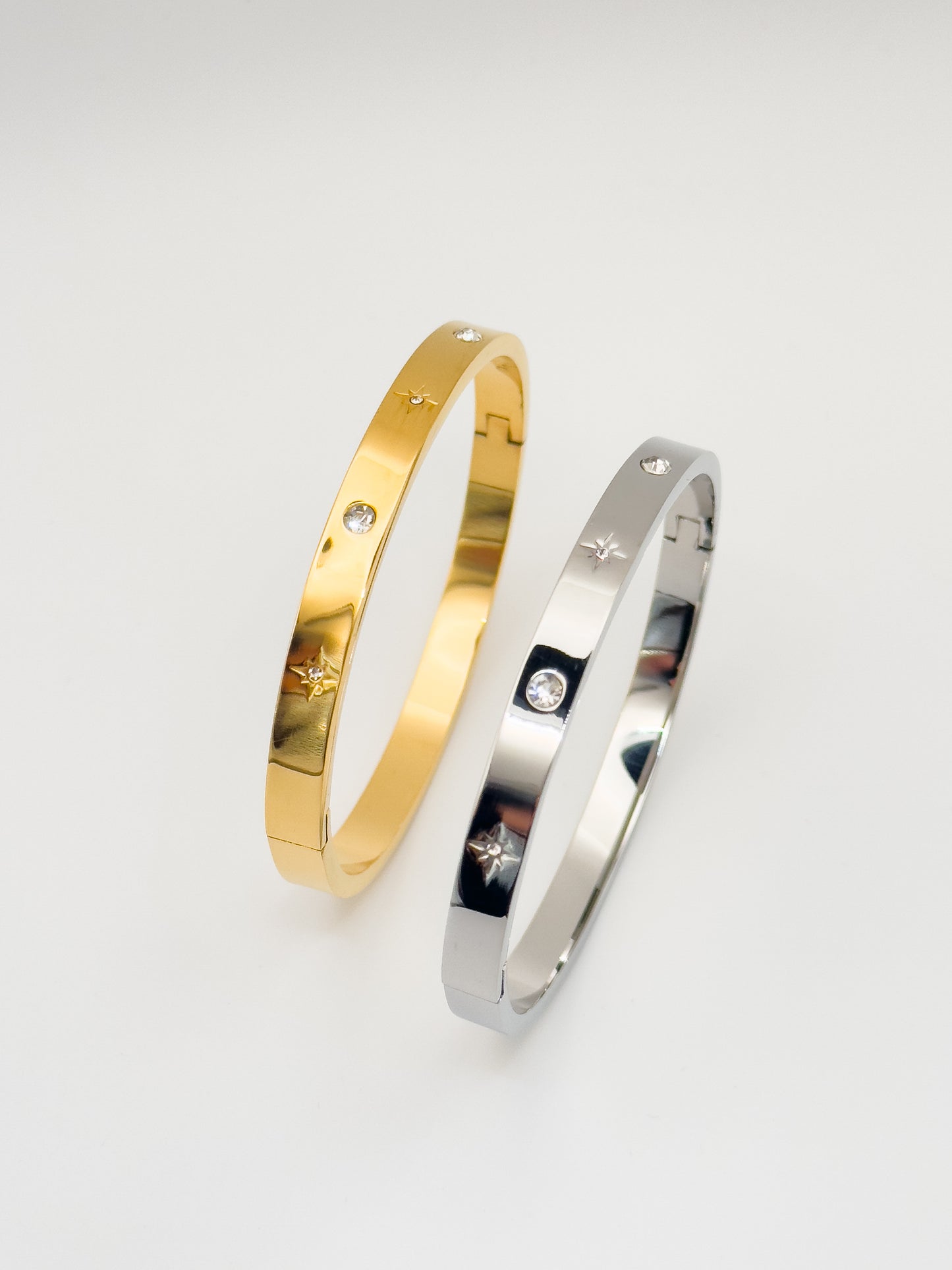 Oro Premium Stella Gold Silver Bangle