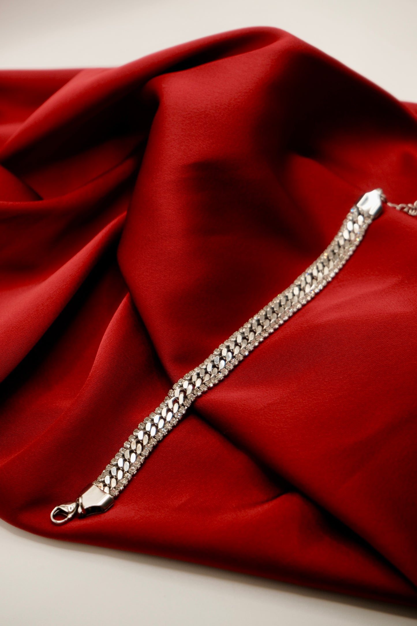 Duo Tennis Link Silver Bracelet