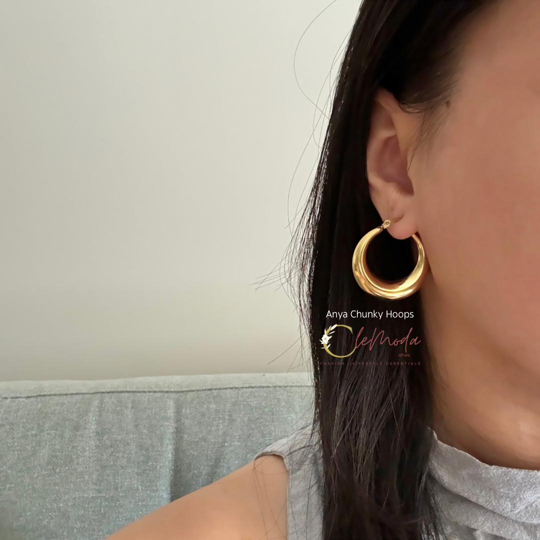 Anya Chunky U Large Hoop Earrings