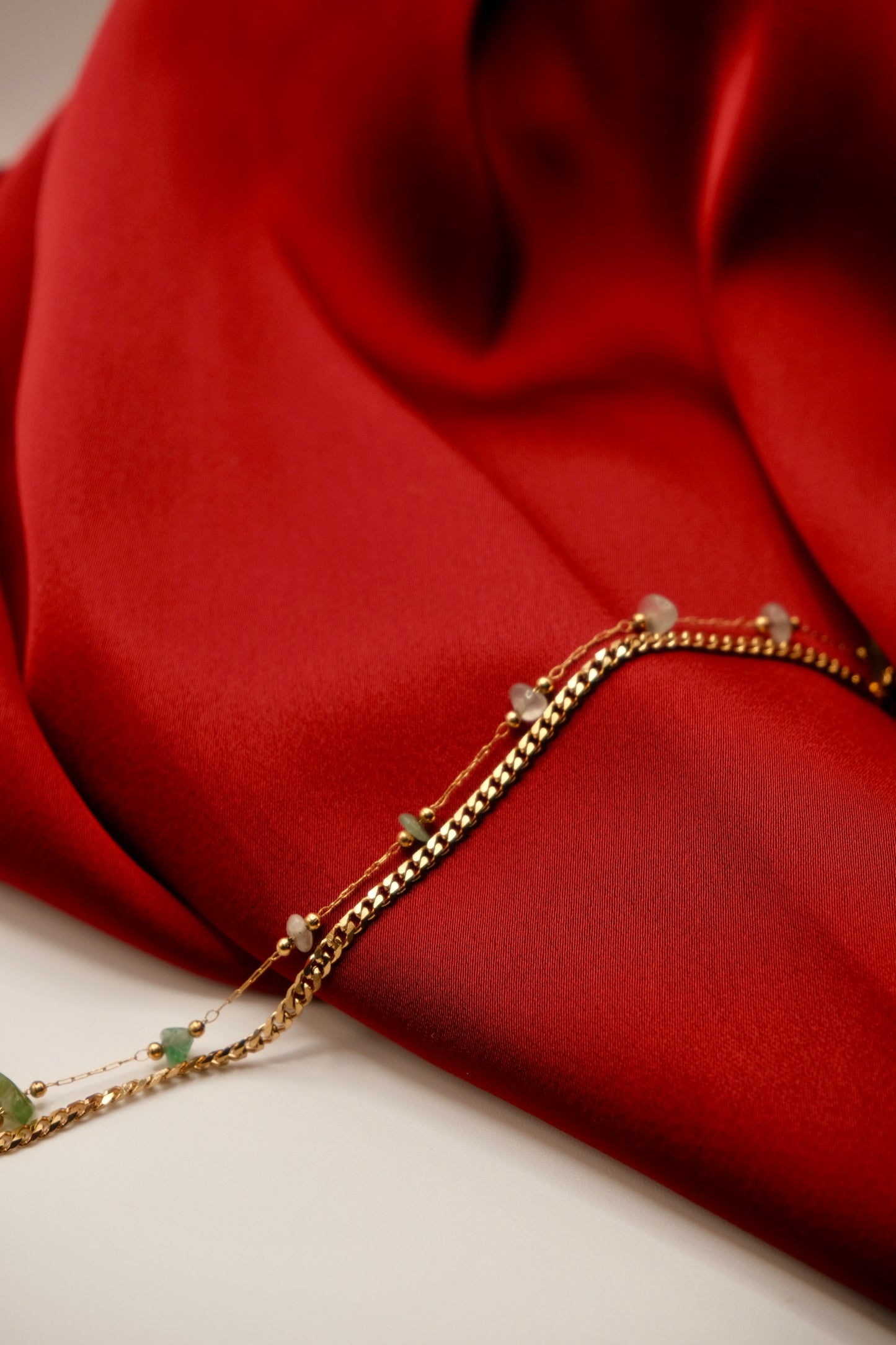 Verdant Natural Stone Layer Bracelet