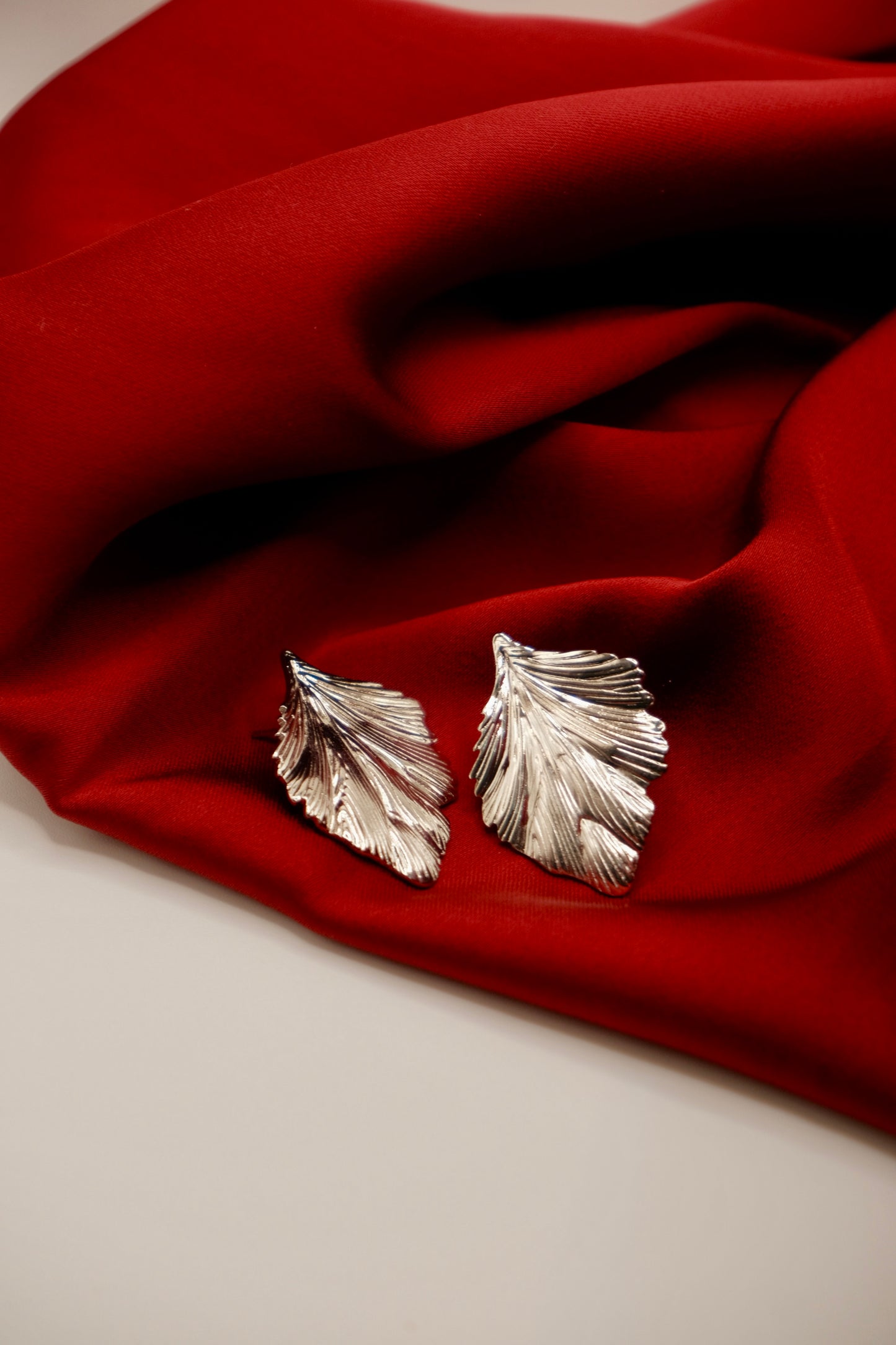 Anya Silver Leaf Earrings
