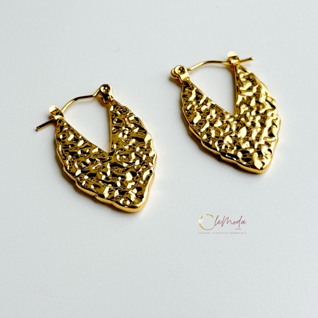 Anya Gold Medium Hoops Earrings