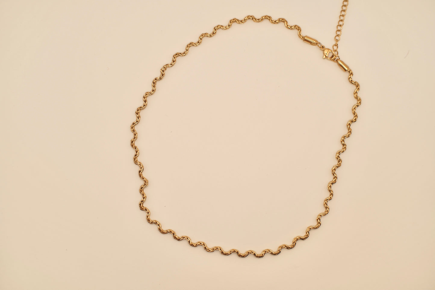 Ripple Chain Gold Necklace