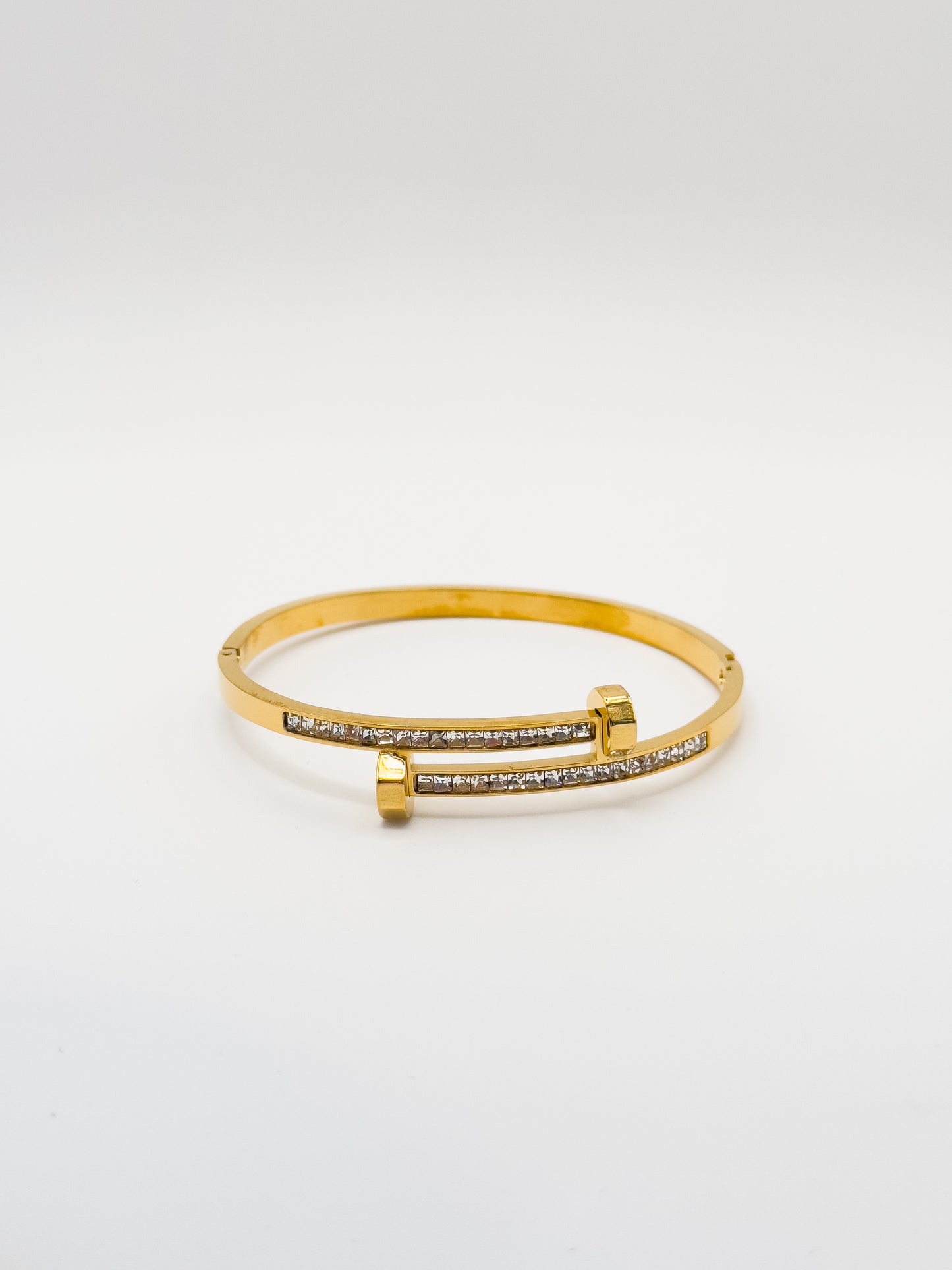Oro Premium Nail Crystal Gold Bangle