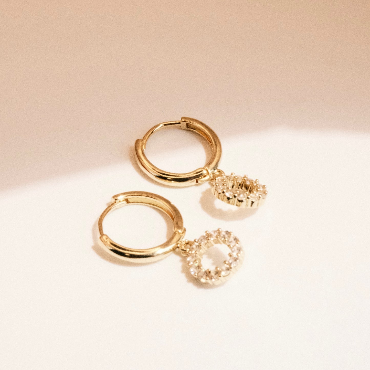Alicia HOOPS Round Zircon Stud Earrings