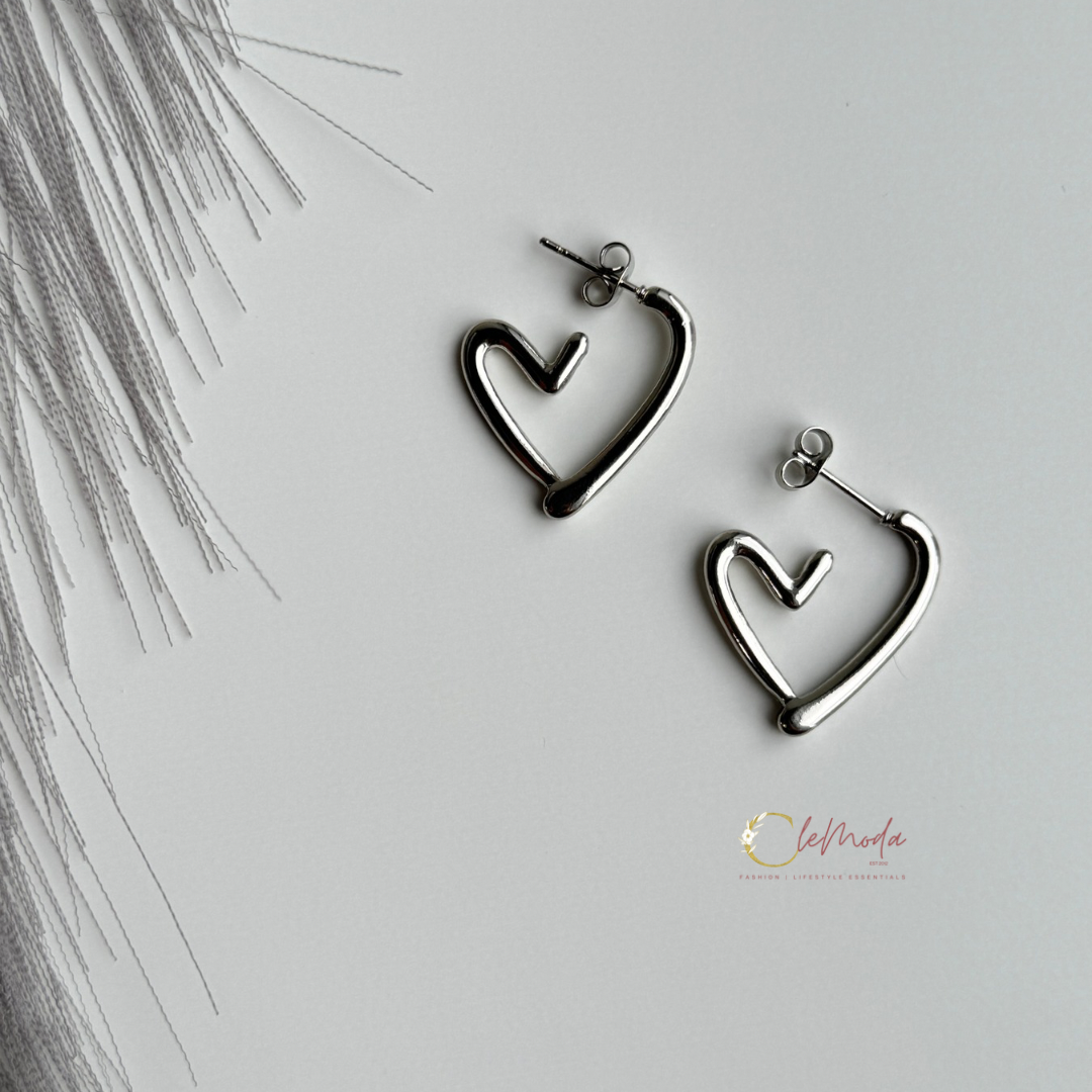 Anya Silver Medium Hoops Earrings