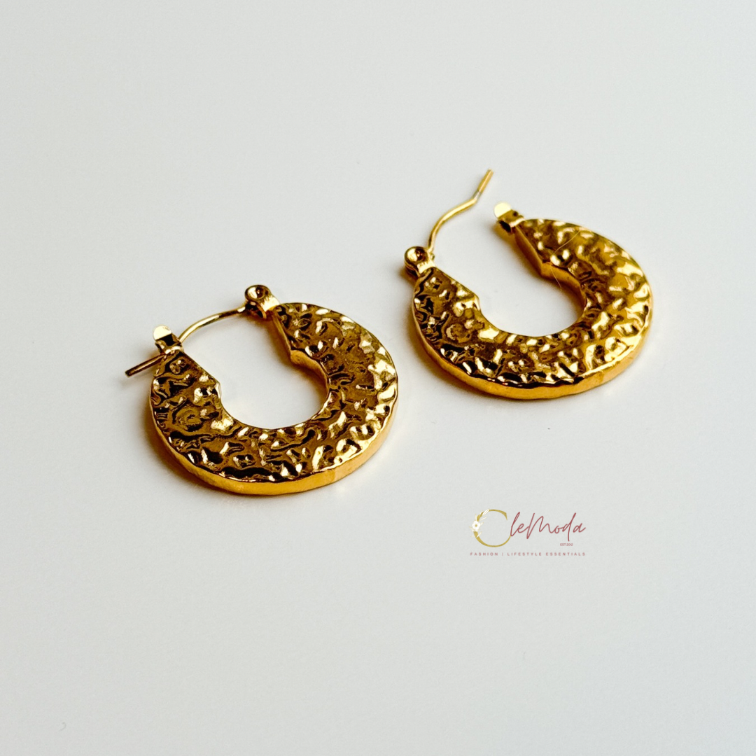 Anya Gold Medium Hoops Earrings