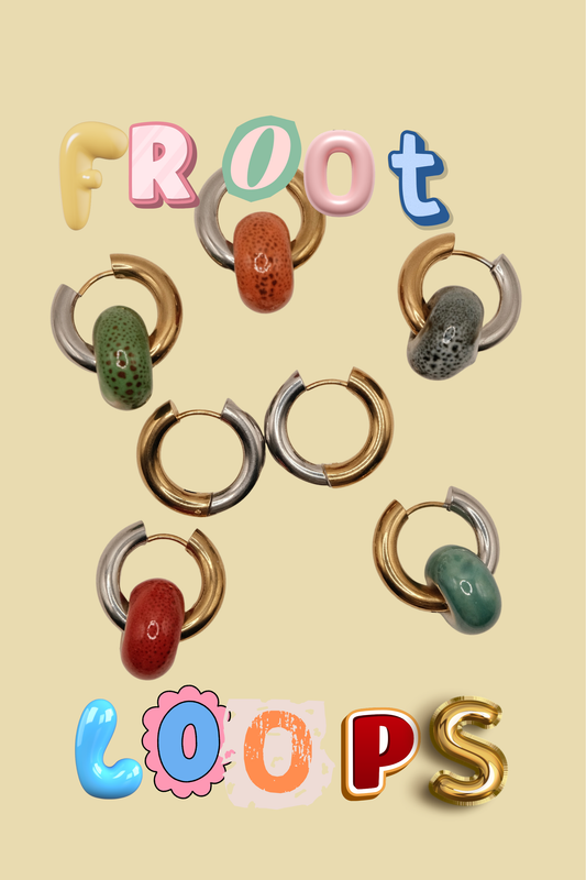 Froot Loops Hoop Earrings (Antique)