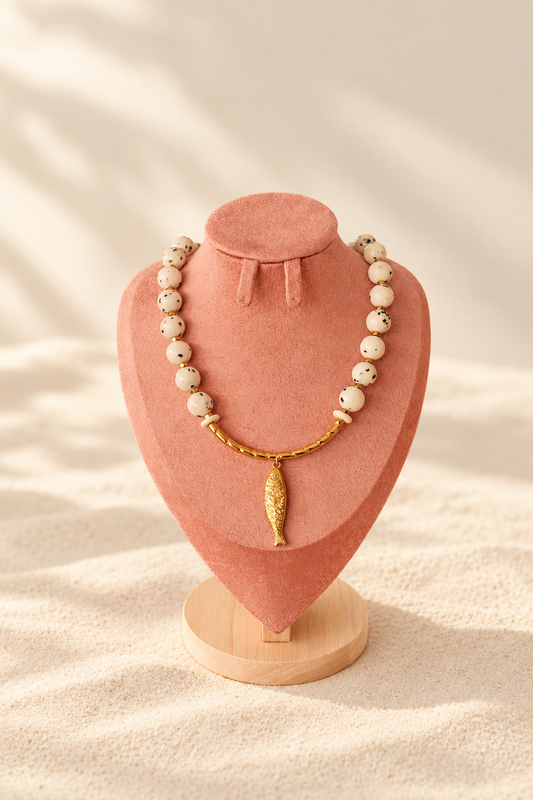 Polca Marina Necklace (Natural Stone)