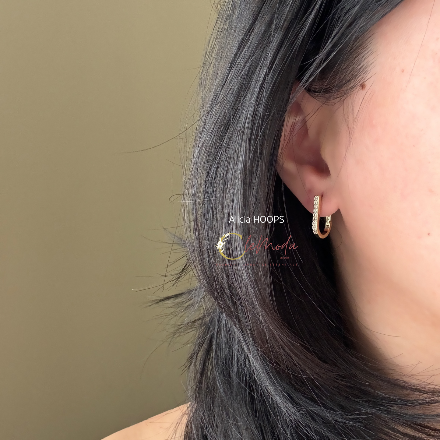 Alicia HOOPS U Zircon Earrings