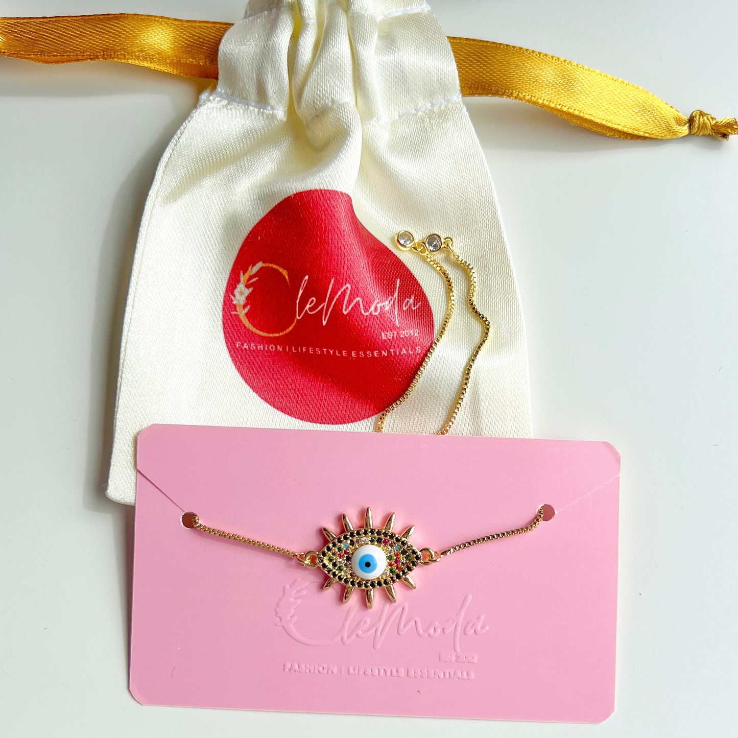 Multi-color Evil Eye Charm Bracelet