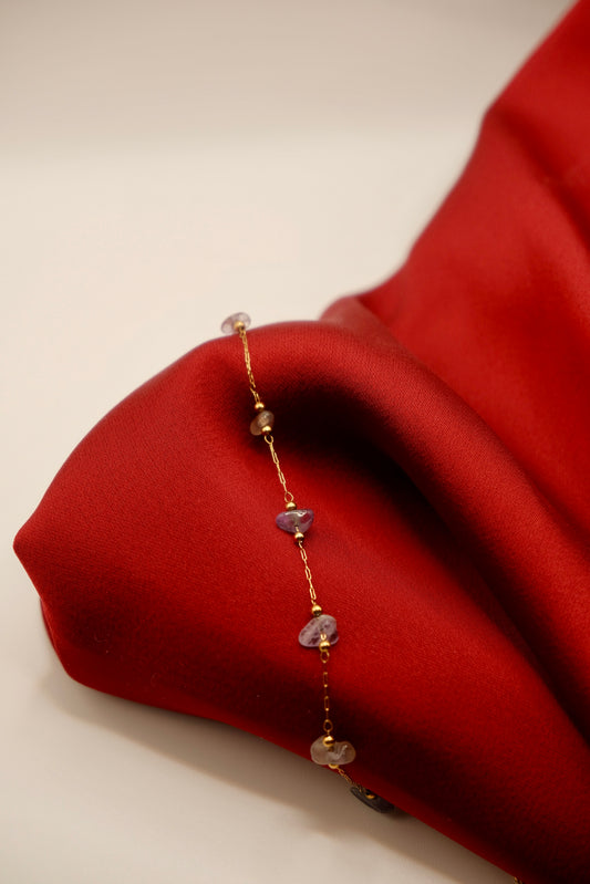 Amethyst Gold Bracelet