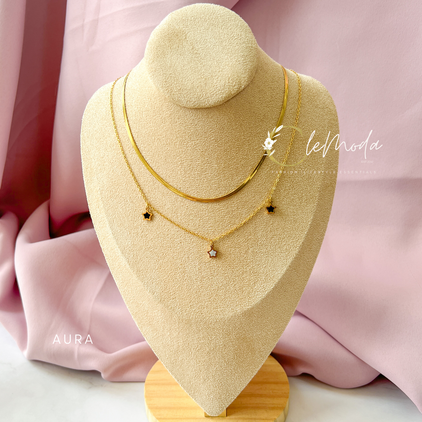 Aura Double layer Star Necklace