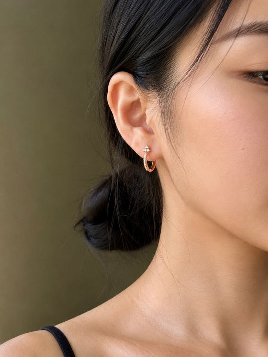 Alicia Hoops Crystal Earrings