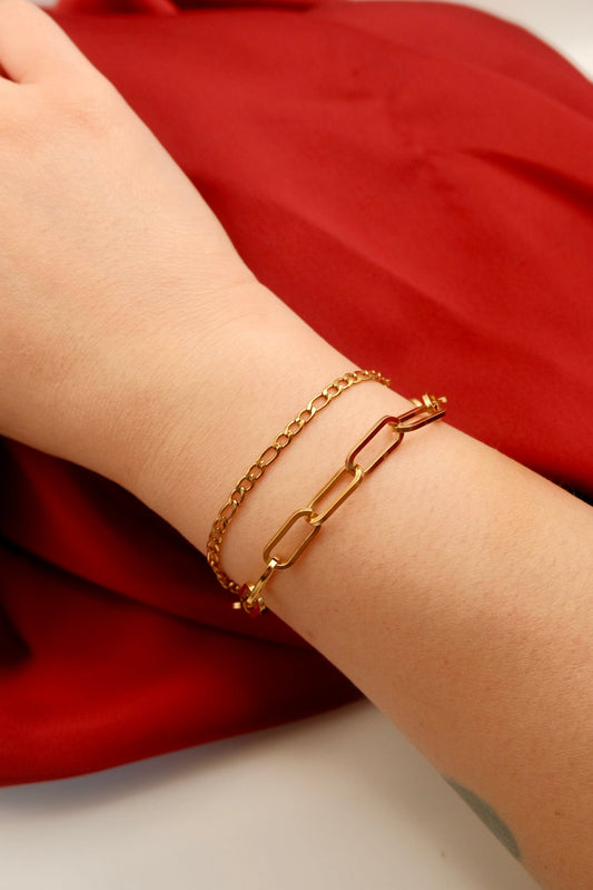 Paperclip Cuban Gold Bracelet