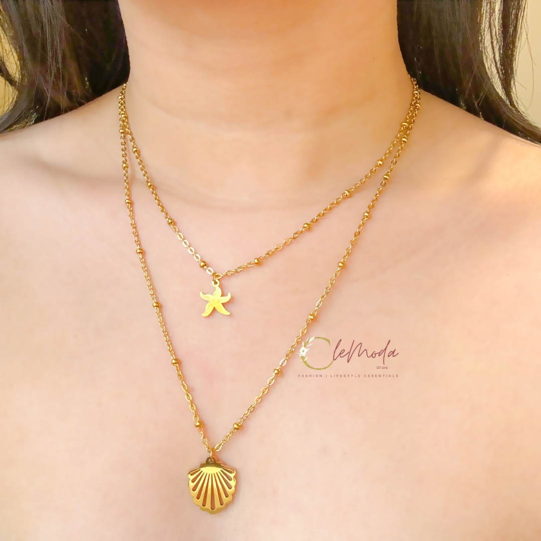 Sunna Seashell Double layer Necklace