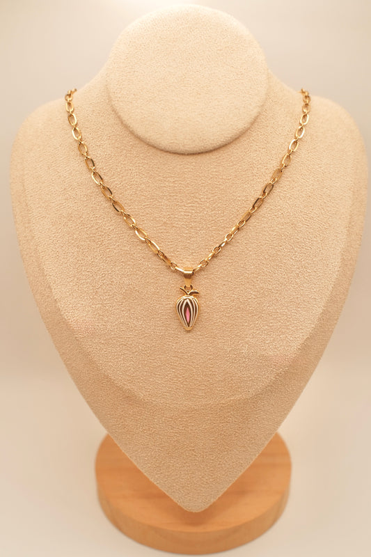 Blush Berry Pendant Necklace