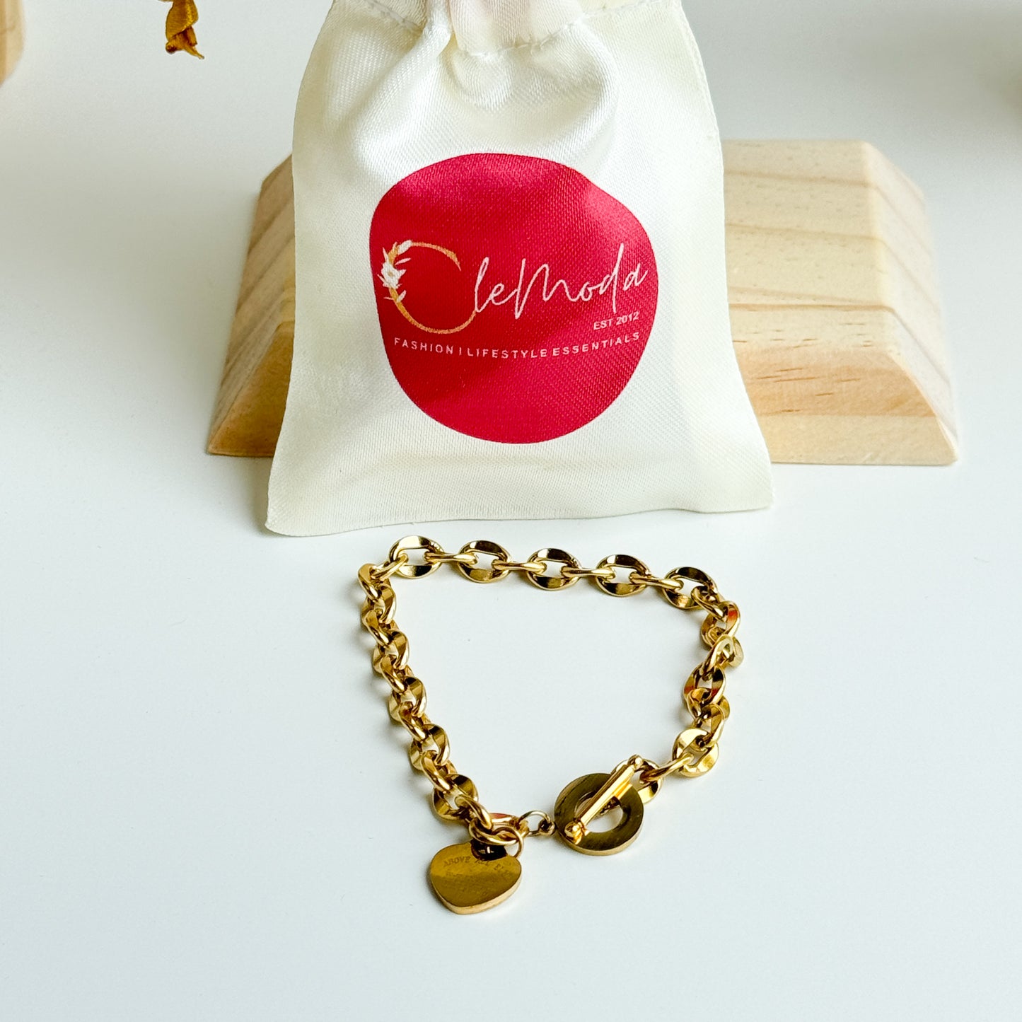 Felicity Above All Else Heart Charm Bracelet