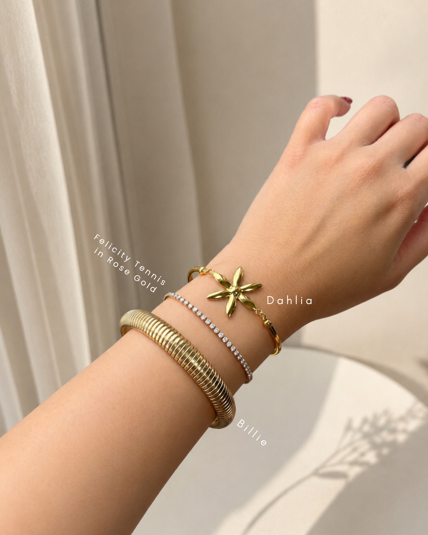 Felicity Tennis Bracelet Rose Gold