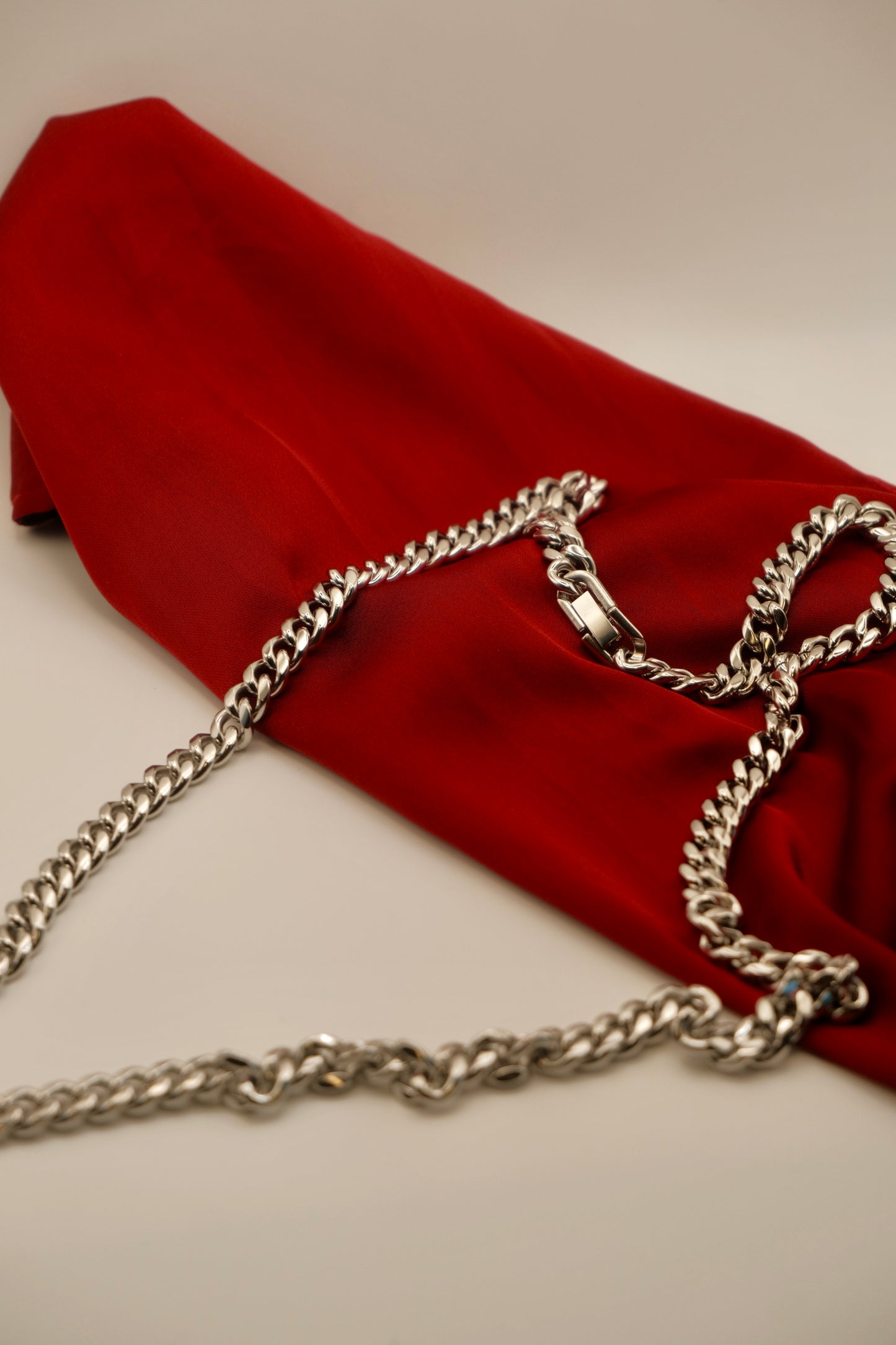 Classic Cuban Silver Necklace