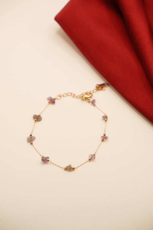 Amethyst Gold Bracelet