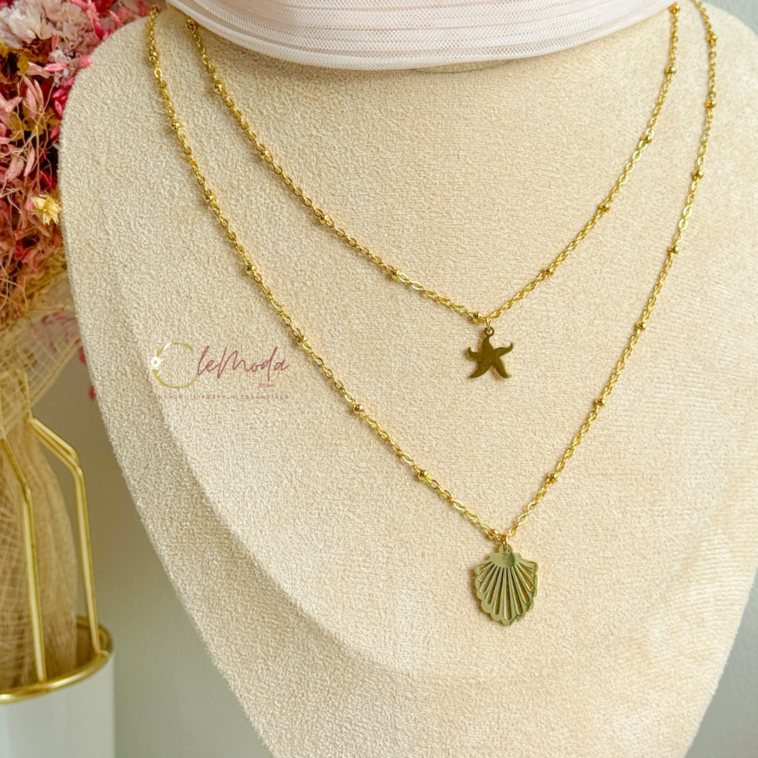 Sunna Seashell Double layer Necklace