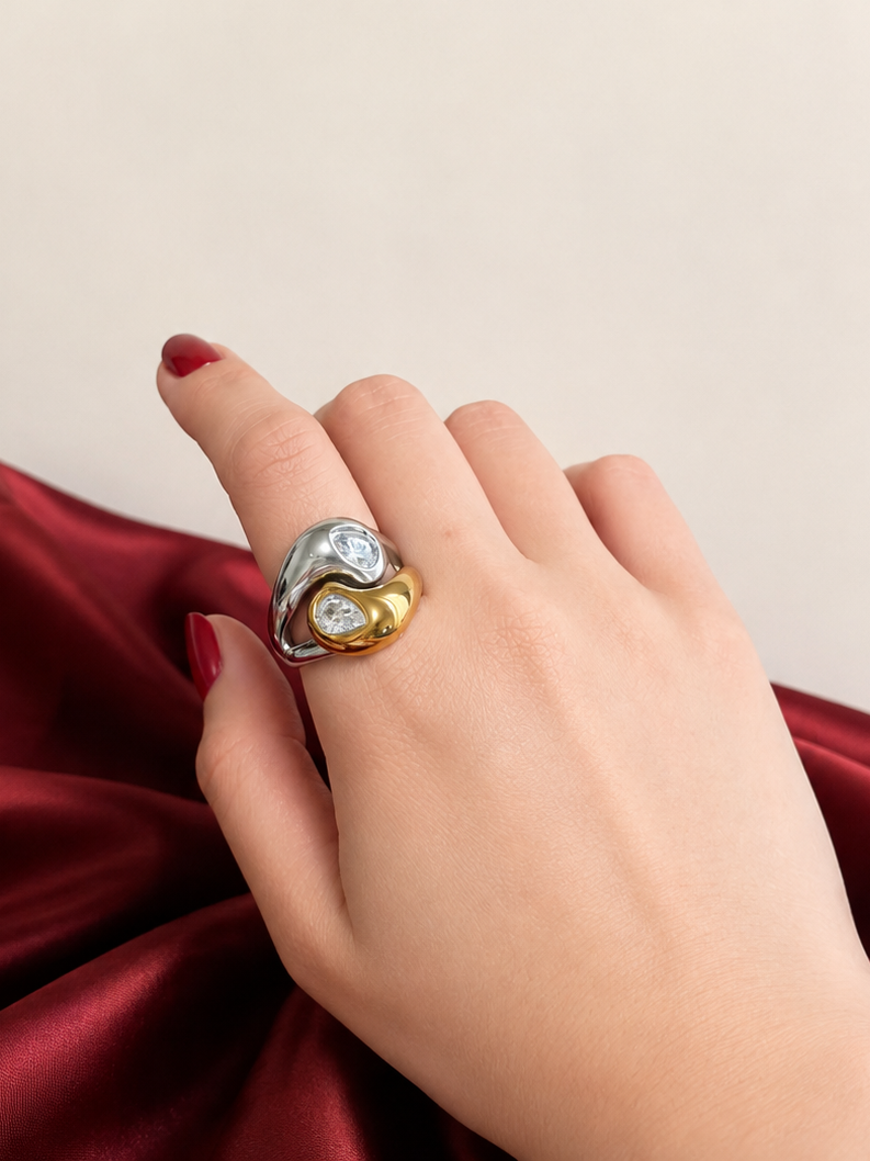 Yin-yang Two-toned Ring