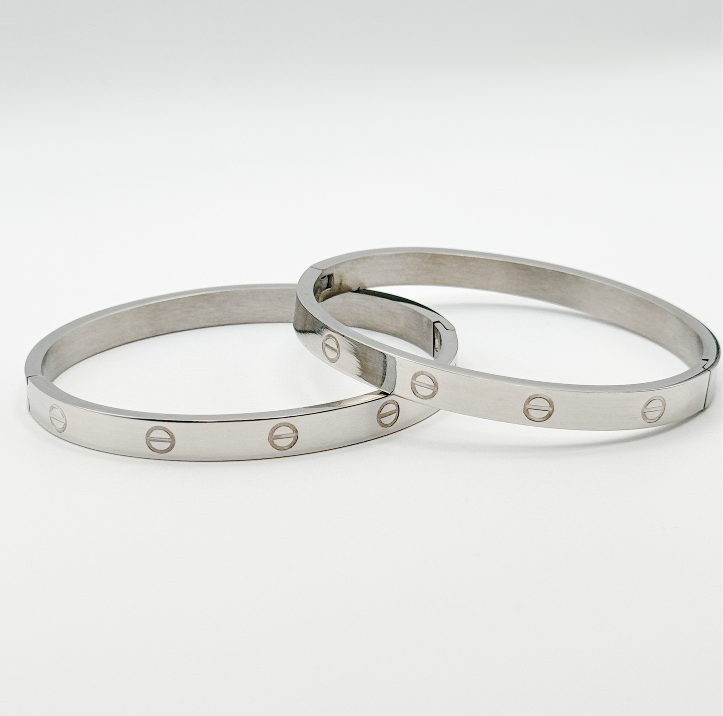 Premium Love Silver Bangle (regular)