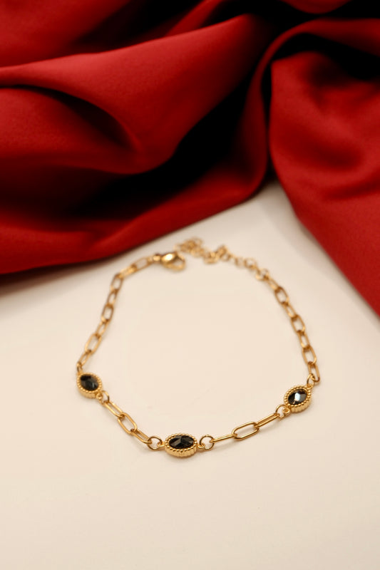 Felicity Black Crystal Bracelet