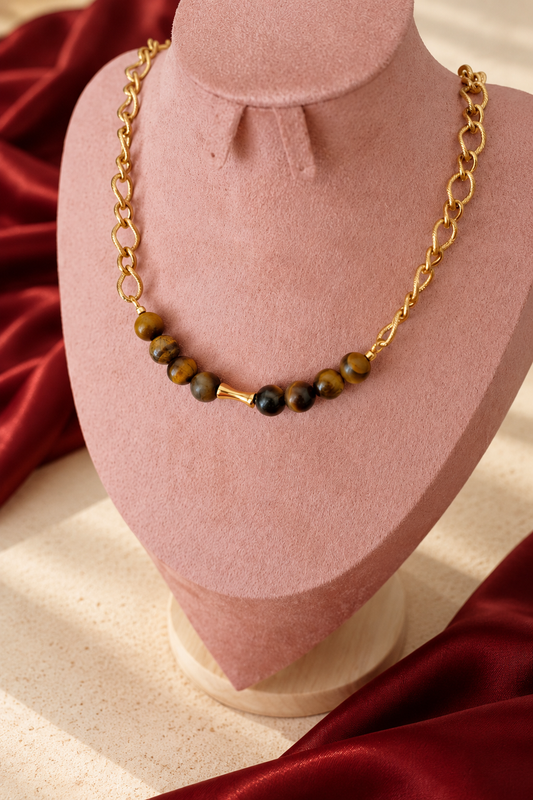 Sahara Chain Necklace (Tiger’s Eye)