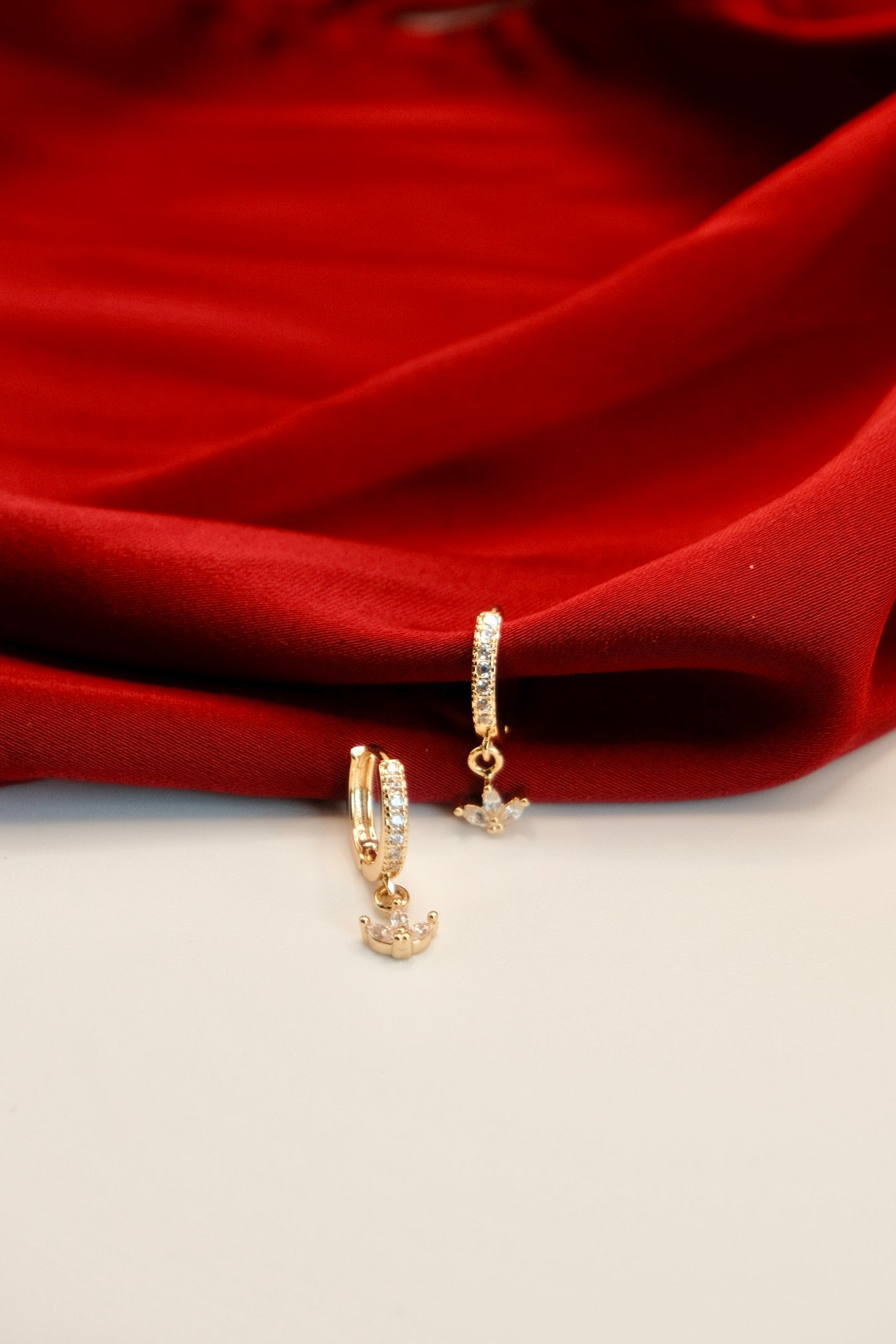 Alicia Hoops Crystal Drop Earrings