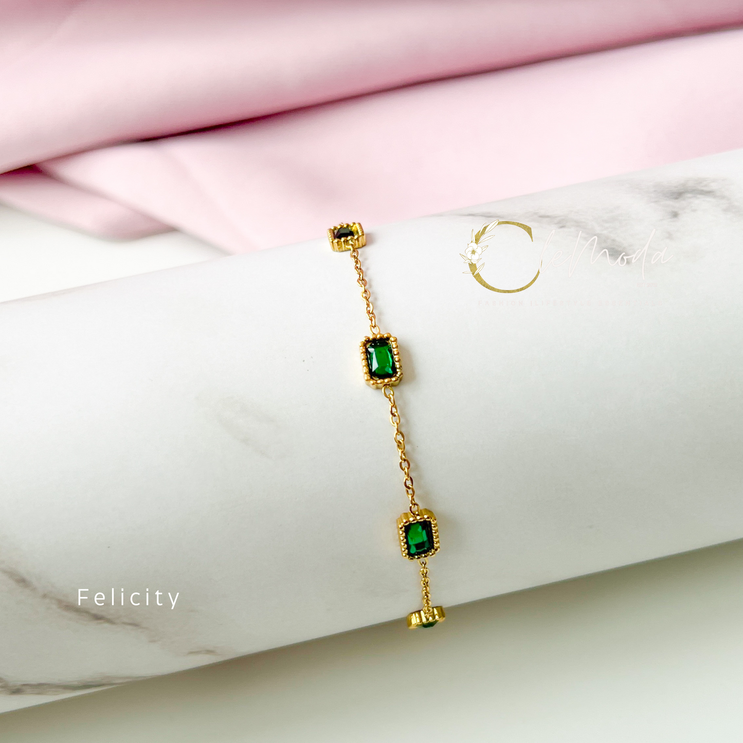 Felicity Emerald Bracelet