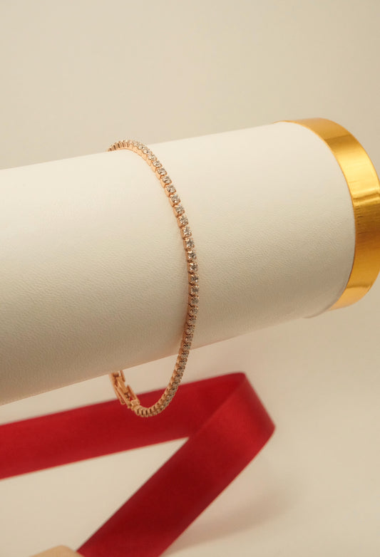 Felicity Tennis Bracelet Rose Gold