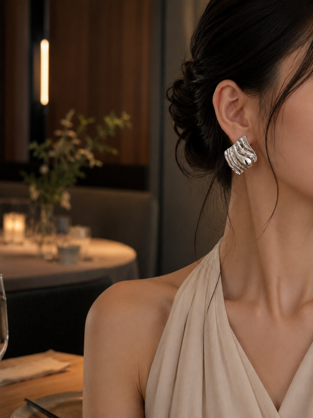 Anya Irregular Silver Earrings