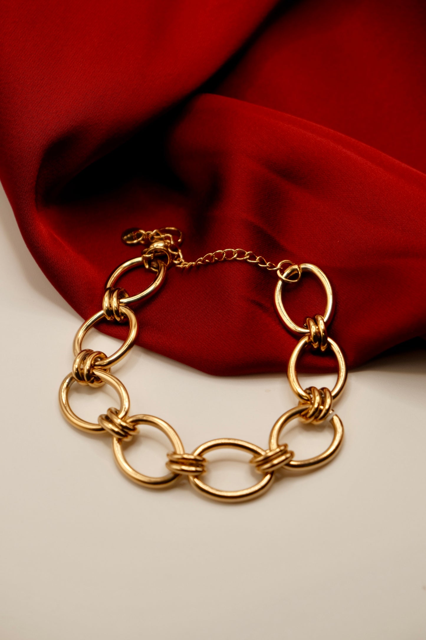 Cuban Orbit Gold Link Bracelet