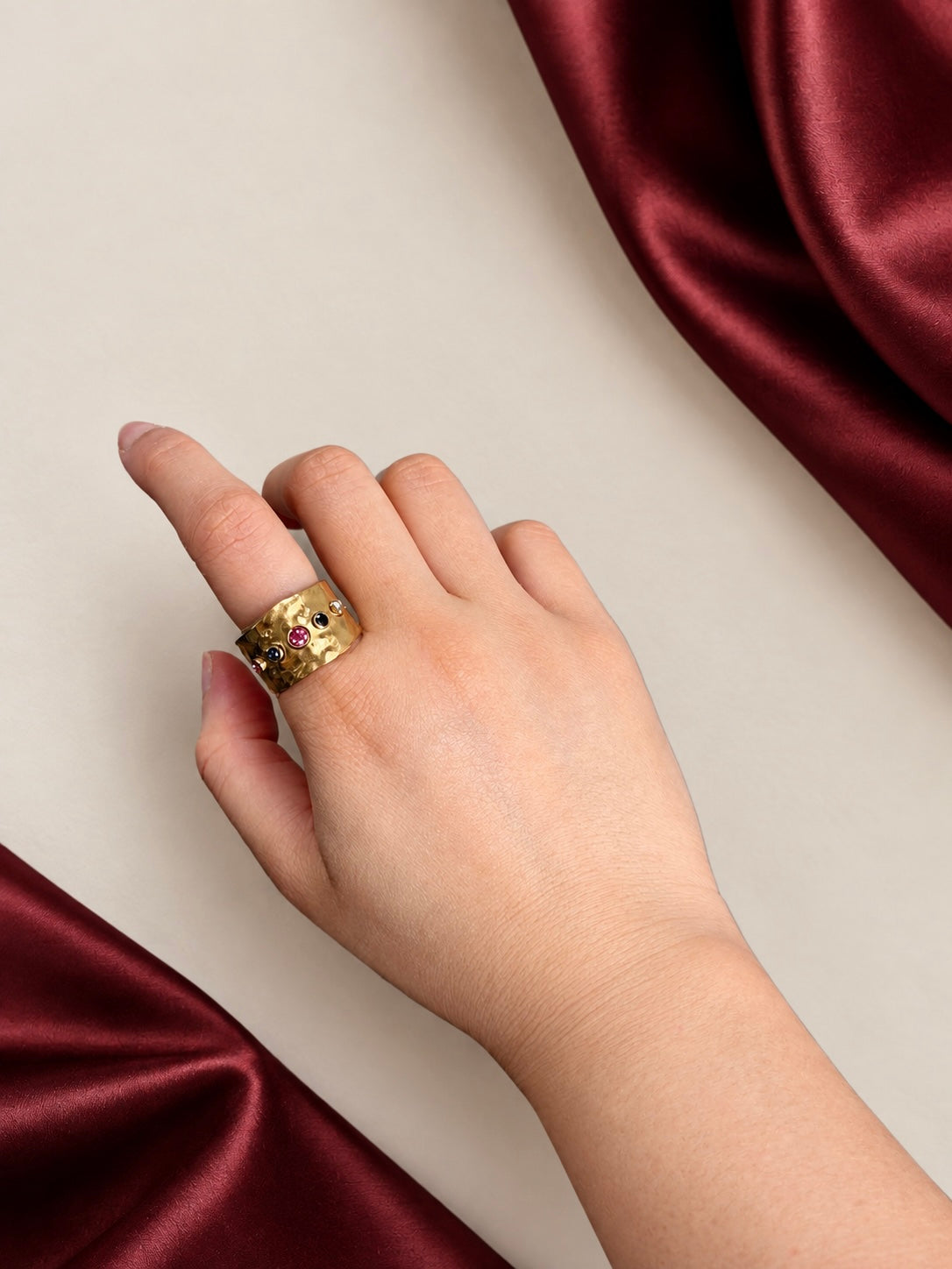Rivet Studded Ring