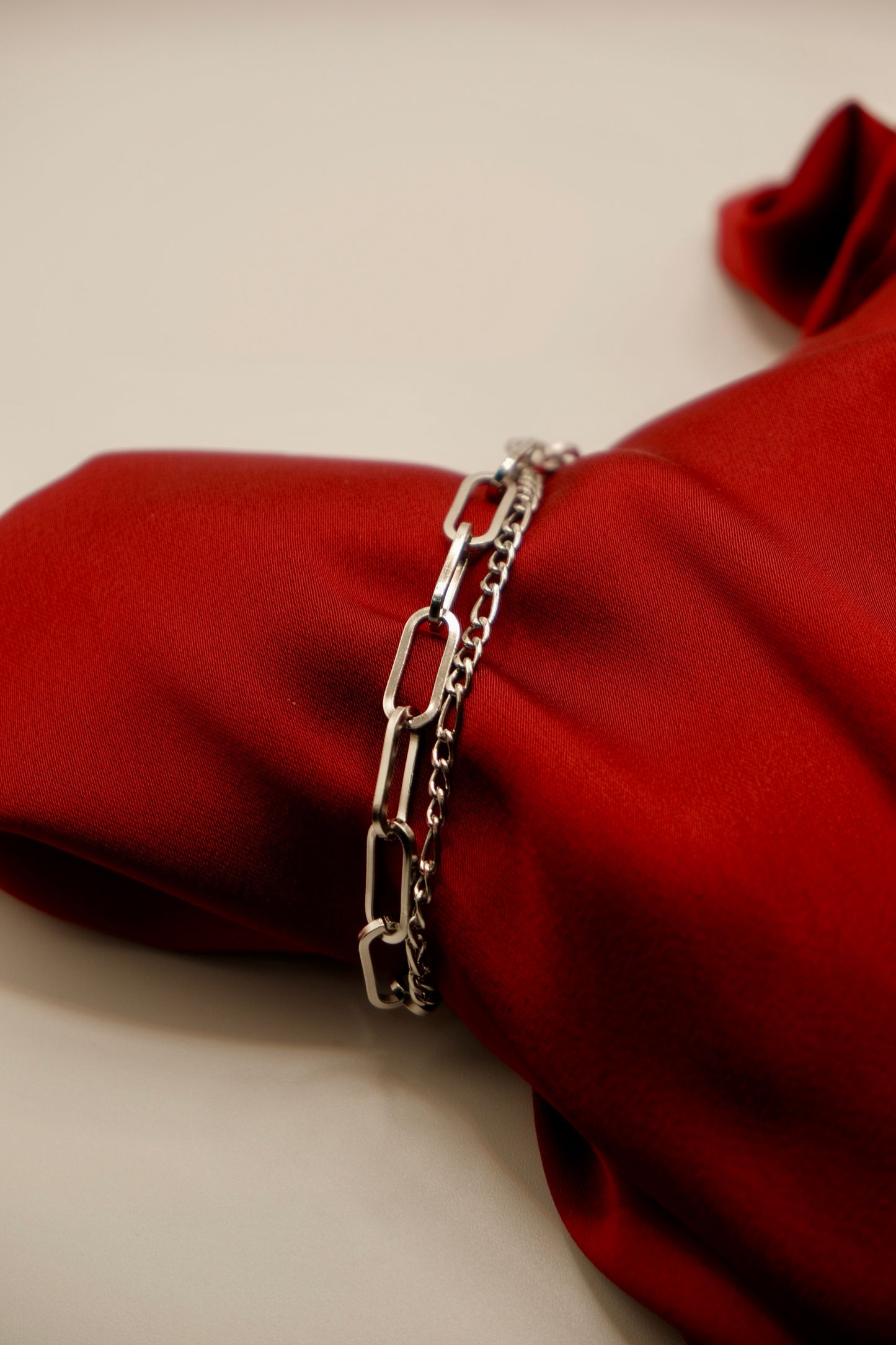 Paperclip Cuban Silver Bracelet