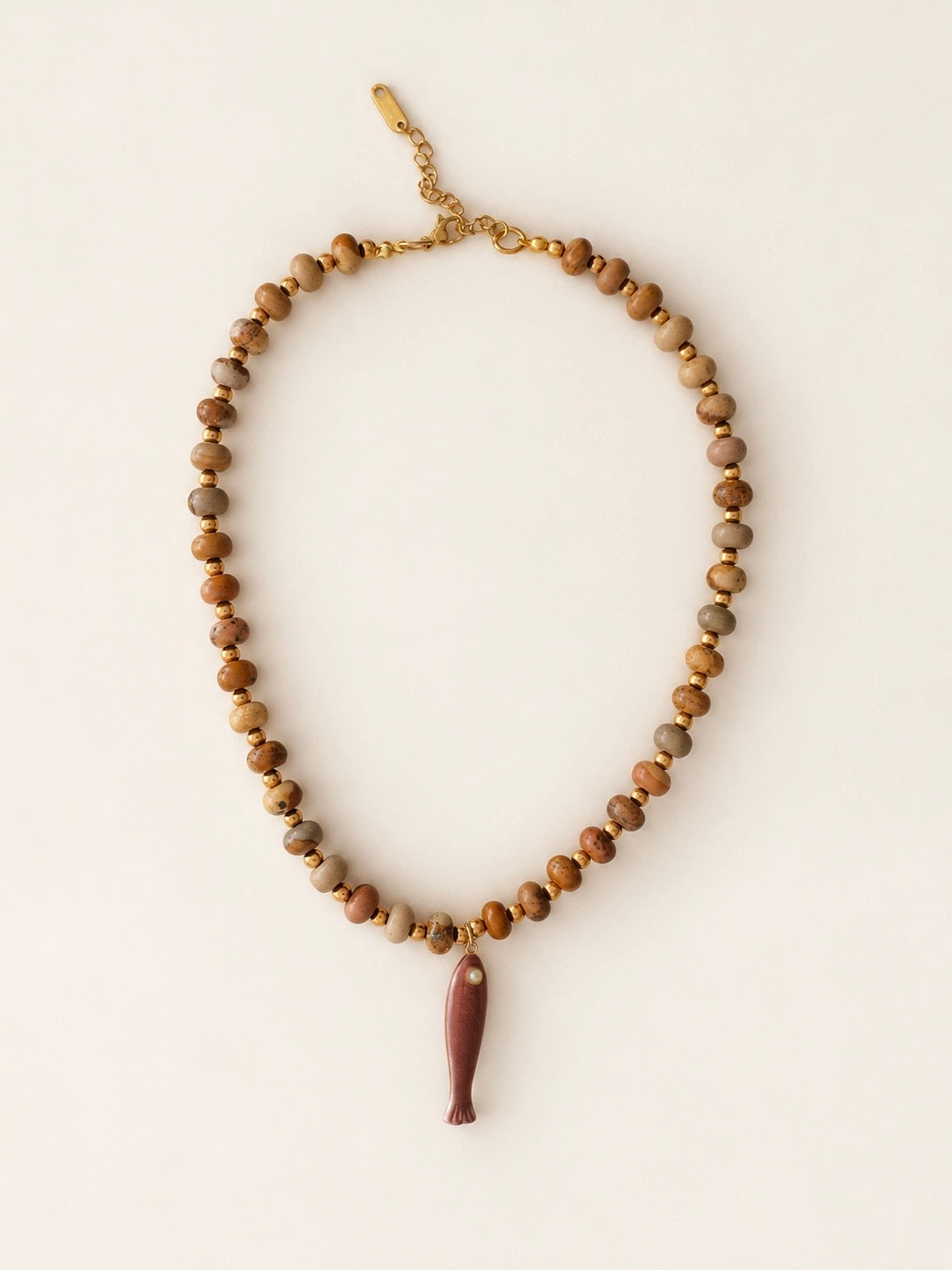 Sardine Club Necklace (Natural Stone)