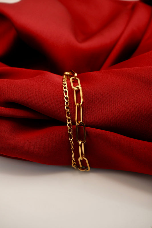 Paperclip Cuban Gold Bracelet